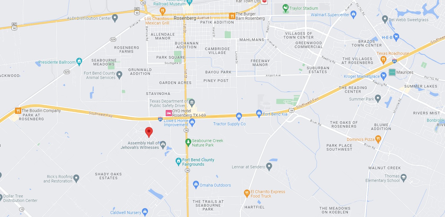 Map - 1122 Desert Springs Ln, Rosenberg, TX 77471