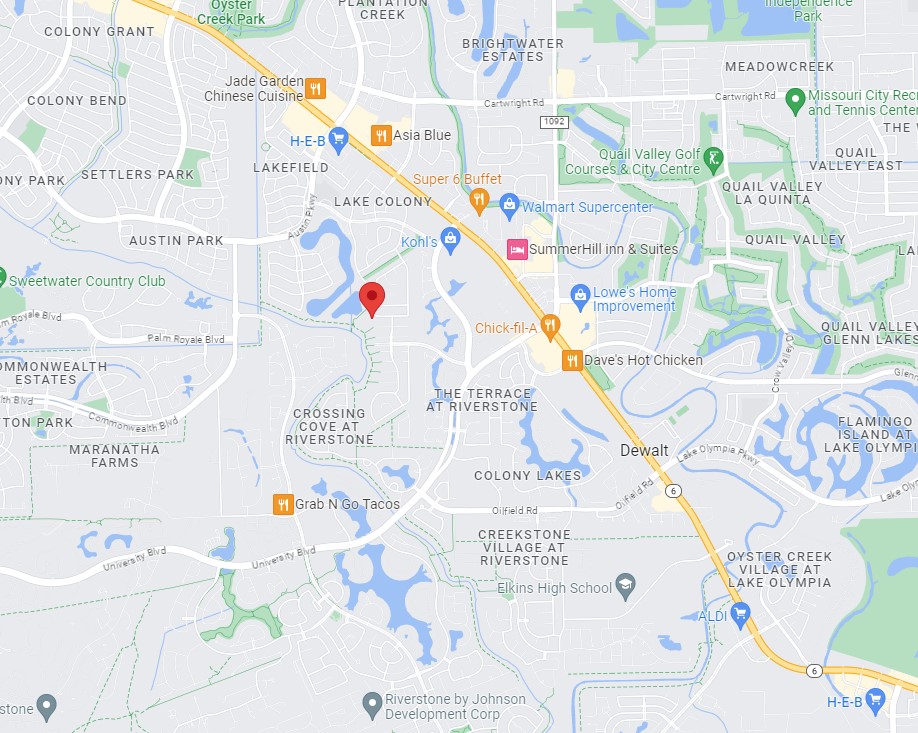 Map - 4815 Lake Creek Cir, Missouri City, TX 77459, USA